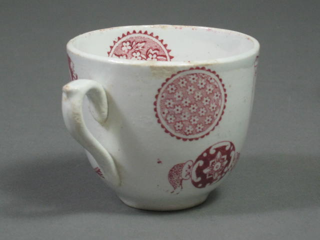 RARE Antique 1800s Staffordshire Childs Tea Set Persia 751 Red Transferware NR! 11