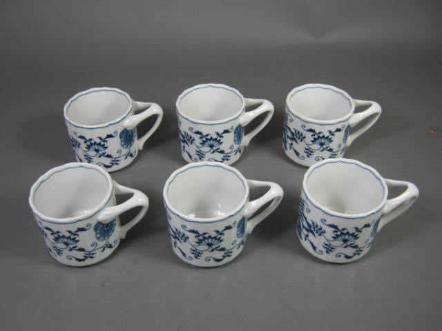 6 New Blue Danube Onion China Japan 9 Oz Coffee Mugs Cups Set Lot NO RESERVE!