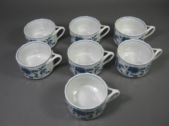 7 New Blue Danube Onion China Japan 16 Oz Soup Mugs Bowls Cup Set Lot NO RESERVE
