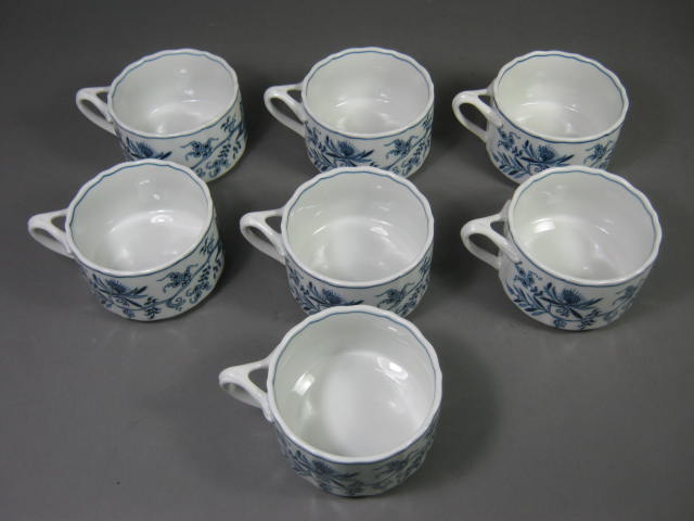 7 New Blue Danube Onion China Japan 16 Oz Soup Mugs Bowls Cup Set Lot NO RESERVE 1