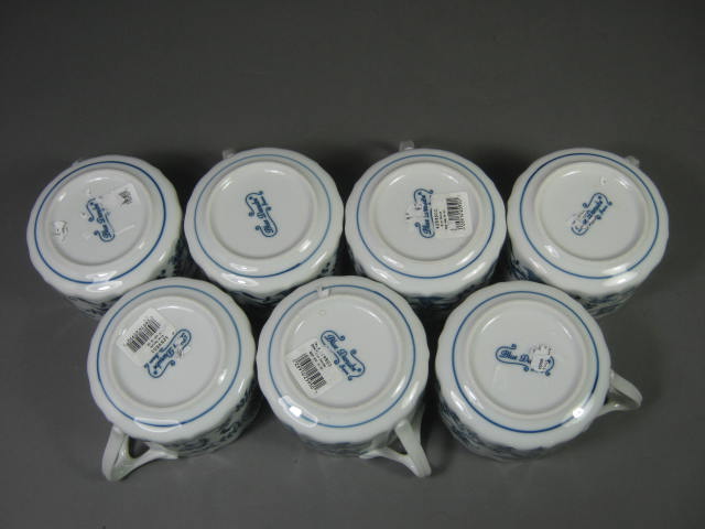 7 New Blue Danube Onion China Japan 16 Oz Soup Mugs Bowls Cup Set Lot NO RESERVE 2