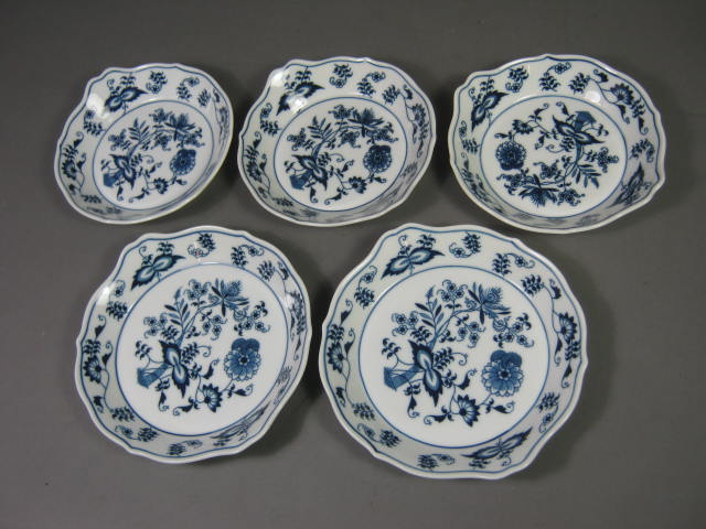 5 New Blue Danube Onion China Japan Au Gratin Bowl Dish Set 6" 7" Lot NO RESERVE