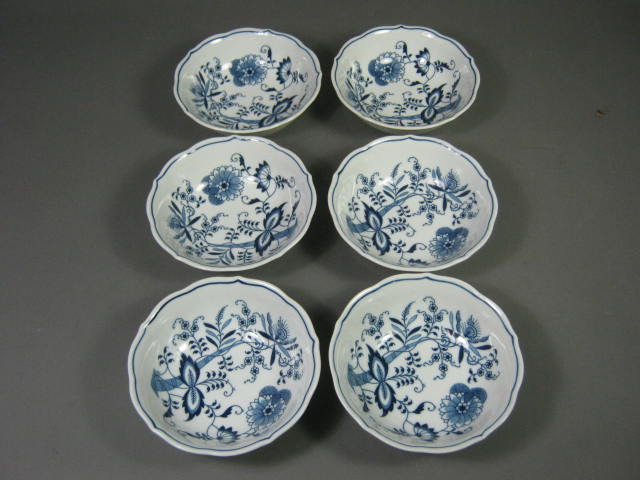 6 Blue Danube Onion China Japan 6" Cereal Bowl Dish Set Lot NO RESERVE PRICE!
