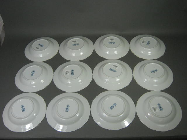 12 Blue Danube Onion China Japan 8.5" Rimmed Soup Bowl Dish Set Lot NO RESERVE! 1