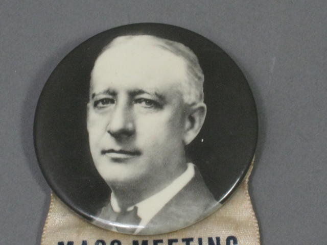 1928 Al Smith Presidential Political Campaign Usher Ribbon W/ Pin Pinback Button 1