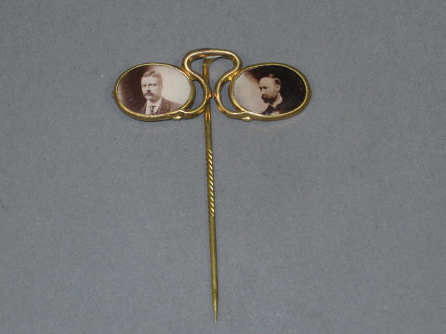 1904 Theodore Roosevelt/Charles Fairbanks Campaign Pince Nez Spectacles Stickpin