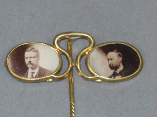 1904 Theodore Roosevelt/Charles Fairbanks Campaign Pince Nez Spectacles Stickpin 1