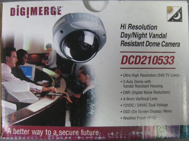 Digimerge DCD210533 Hi Resolution Vandal Resistant Dome Camera Day/Night NR! 2