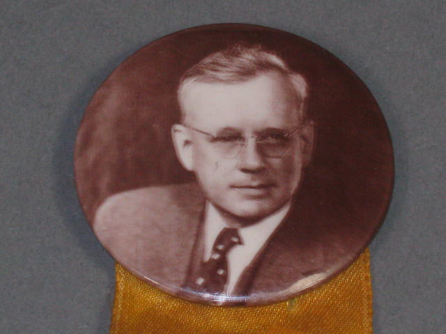 1936 Alf Landon/Frank Knox Political Campaign 1.5" Pin Pinback Button W/ Ribbon 1
