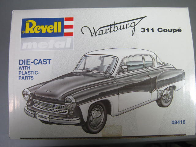 Revell Metal Wartburg 311 Coupe 1:18 Scale #08418 Red/Yellow Collectible NO RES! 3