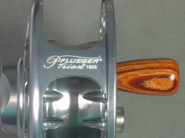 NEW Pflueger Trion 1956 Fly Fishing Reel 5-6 Wt Line Stainless w/Rosewood Knob 3