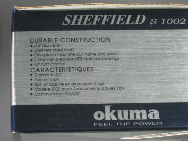 NEW Okuma Sheffield S-1002 4.5" Center Pin Gold Fishing Reel 2 German Bearings 5