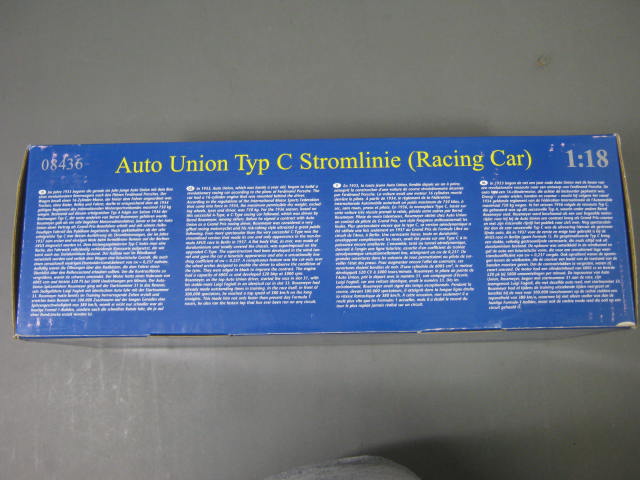 Revell Auto Union Typ C Stromlinie (Racing Car) Die-Cast 1:18 Scale 08436 No Res 4