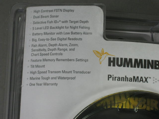 NEW Hummingbird PiranhaMAX 160 Dual Beam Fishfinder 600 Foot Depth No Reserve! 4
