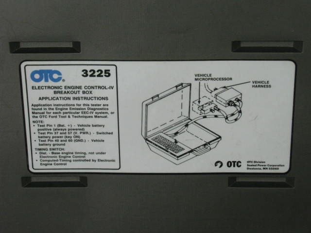 OTC 3225 60-Pin Electronic Engine Control EEC IV Breakout Box For Ford Systems 3