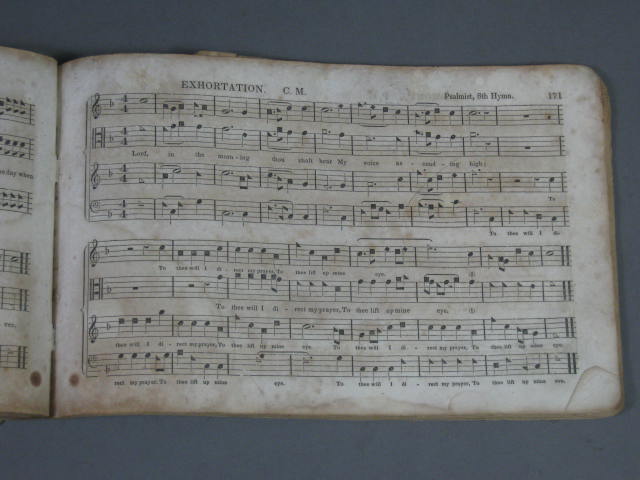 Original Antique 1847 Collins Sacred Harp Psalm Hymn Song Music Book No Reserve 11