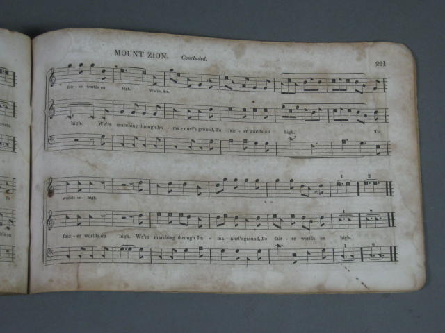 Original Antique 1847 Collins Sacred Harp Psalm Hymn Song Music Book No Reserve 12