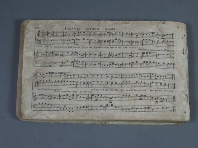 Original Antique 1847 Collins Sacred Harp Psalm Hymn Song Music Book No Reserve 13