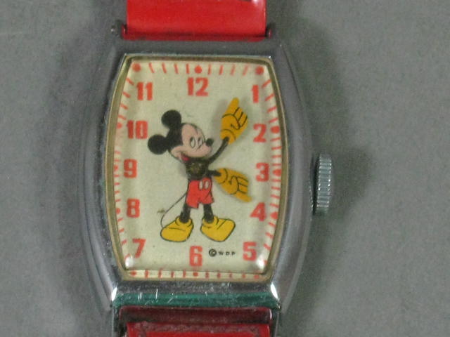 Vtg 1930s 1940s Mickey Mouse Ingersoll US Time Watch Rogers Spoon Lot Orig Box 2