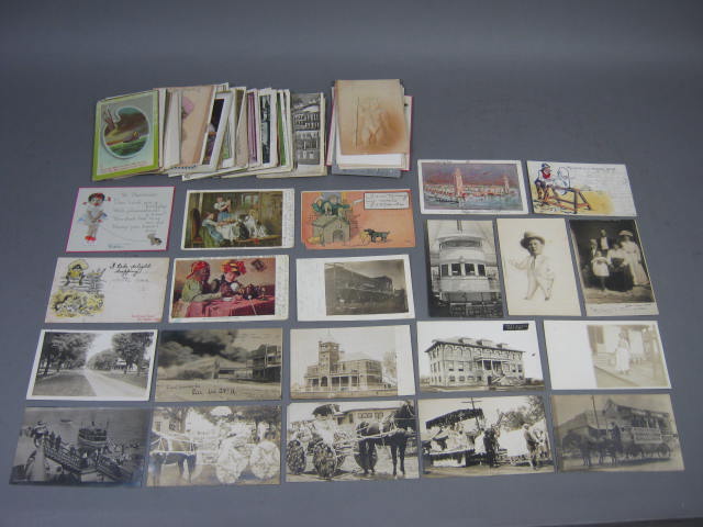 Early 1900s Antique Postcard Lot 14 RPPC Battle of Flowers Texas Xmas Easter NR!