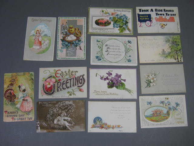 Early 1900s Antique Postcard Lot 14 RPPC Battle of Flowers Texas Xmas Easter NR! 11