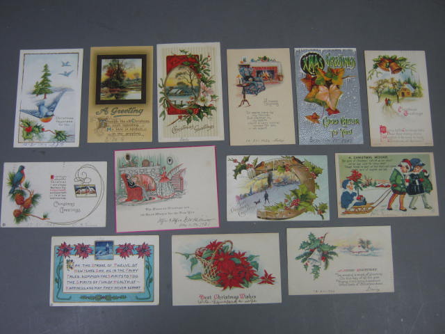 Early 1900s Antique Postcard Lot 14 RPPC Battle of Flowers Texas Xmas Easter NR! 17