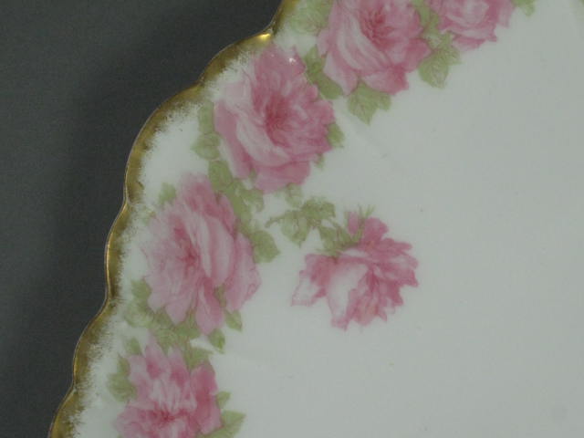 Antique Haviland & Co Limoges France Drop Rose Cake Plate Serving Platter No Res 2