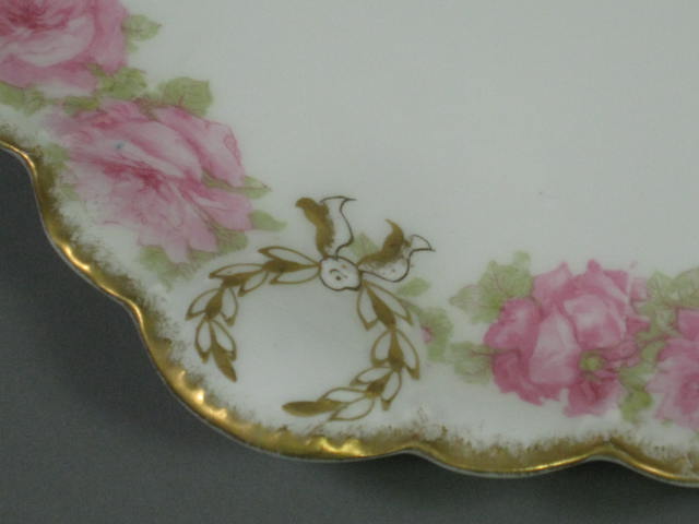 Antique Haviland & Co Limoges France Drop Rose Cake Plate Serving Platter No Res 3