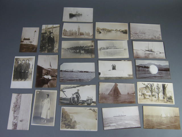Vtg Antique Early 1900s Large Format Negative Photo Lot VT NY Military Ships NR! 26