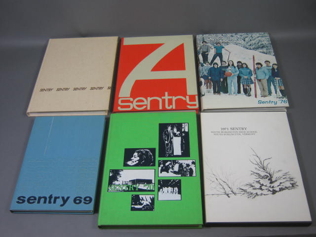 6 South Burlington VT Sentry High School Yearbooks 1969 1970 1971 1973 1974 1976