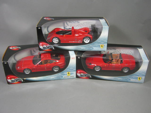 3 Hotwheels Ferrari 333SP 575MM 550 Barchetta Pininfarina Diecast 1:18 Scale NR!