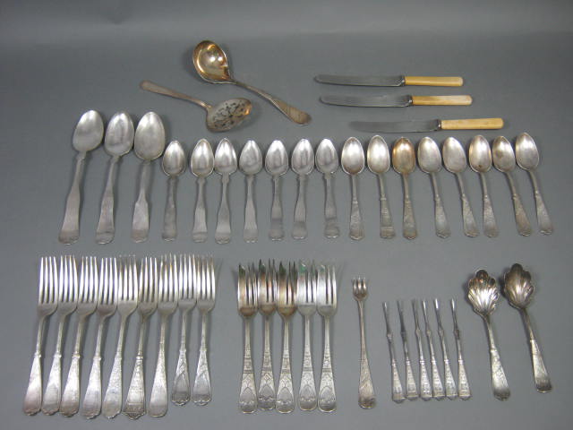 Vtg Flatware 46 Forks Spoons Knives 1847 Rogers Bros Sons A1 Reed Barton Antique