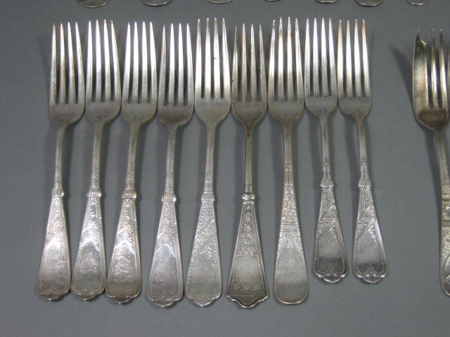 Vtg Flatware 46 Forks Spoons Knives 1847 Rogers Bros Sons A1 Reed Barton Antique 1