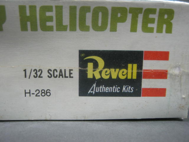 Vtg RARE Sealed 1969 Revell Bell UH1D Huey Helicopter Model Kit 1/32 H286:250 NR 6