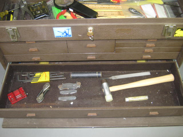 Kennedy Machinist 8-Drawer Tool Box Chest W/Starrett 178 272 A Brown Sharpe+ 526 7