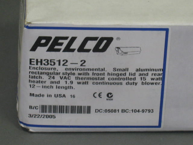 NEW Sealed Pelco EH3512-2/MT Security Camera Enclosure Housing Heater/Blower NR! 1