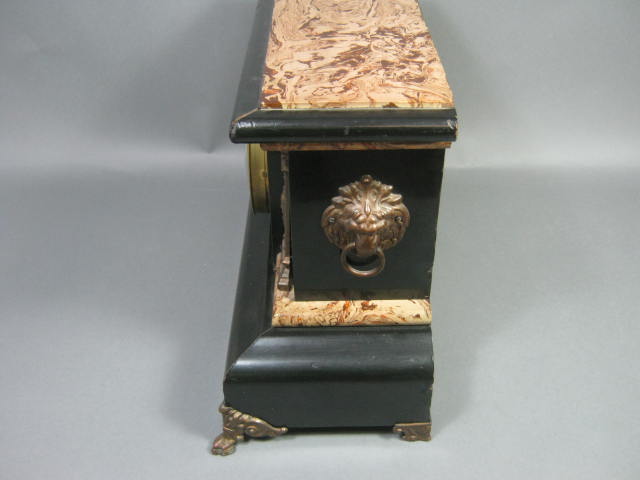 Vtg Antique Seth Thomas Adamantine 8-Day Shelf Mantle Mantel Clock 102 1898 Lion 3