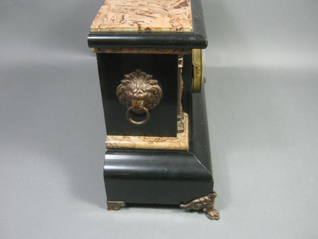 Vtg Antique Seth Thomas Adamantine 8-Day Shelf Mantle Mantel Clock 102 1898 Lion 4