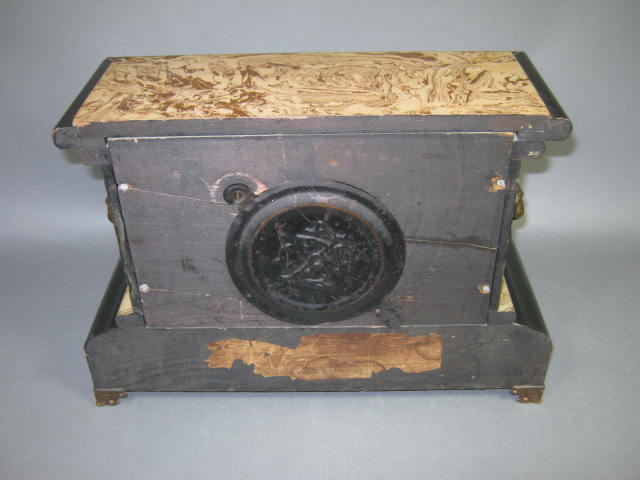 Vtg Antique Seth Thomas Adamantine 8-Day Shelf Mantle Mantel Clock 102 1898 Lion 5