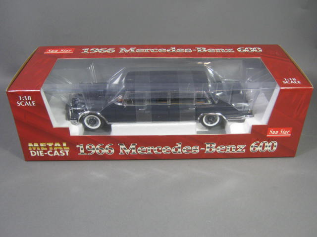 2 Sun Star 1966 Mercedes-Benz 600 1999 Lincoln Limousine 1:18 Scale Diecast NR! 1
