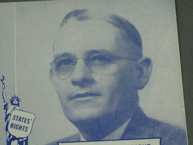 1948 Thurmond/Wright States Rights Democrat Campaign Jugate Postcard Geo Wallace 2