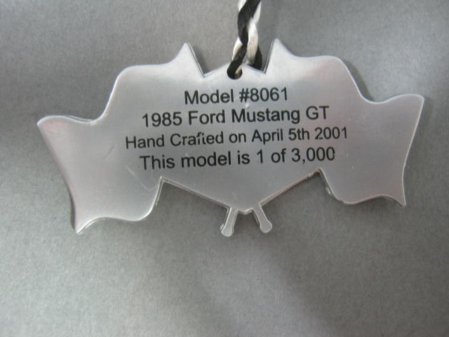 GMP 1985 Ford Mustang GT 5.0 Diecast 1:18 Scale Peachstate Collectibles No. 8061 6