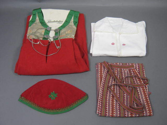 Vtg Wool Girls Traditional Swedish National Dress Outfit Sweden 1960s NO RESERVE