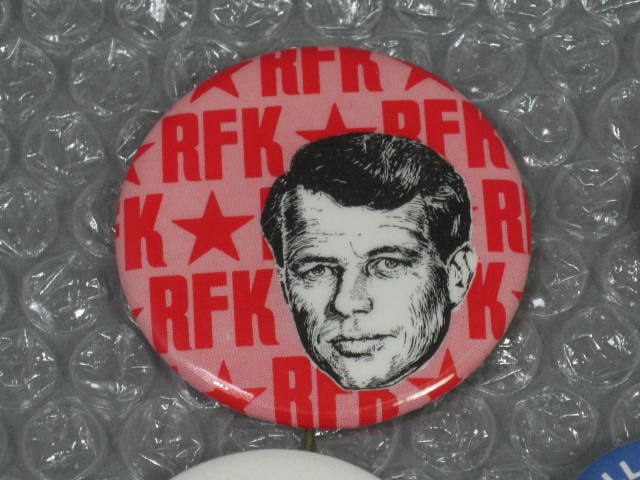 12 Vtg 1968 Robert Bobby Kennedy RFK Campaign Pin Pinback Button Lot Flasher+ NR 3