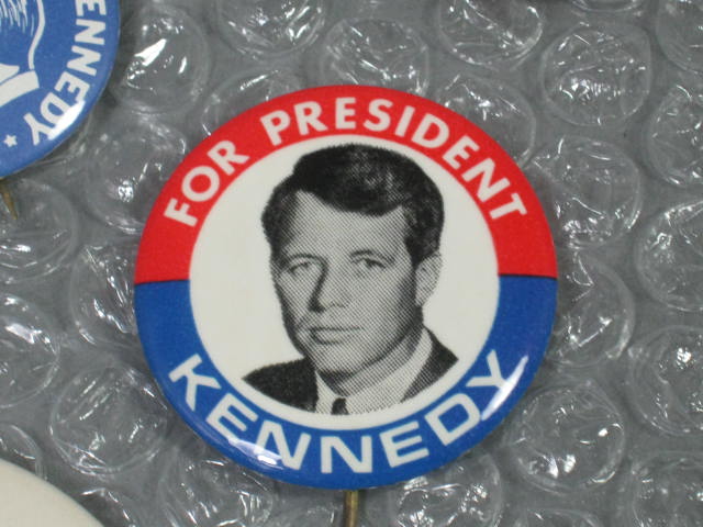 12 Vtg 1968 Robert Bobby Kennedy RFK Campaign Pin Pinback Button Lot Flasher+ NR 4