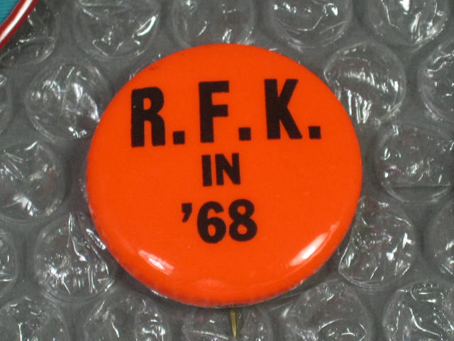 12 Vtg 1968 Robert Bobby Kennedy RFK Campaign Pin Pinback Button Lot Flasher+ NR 8