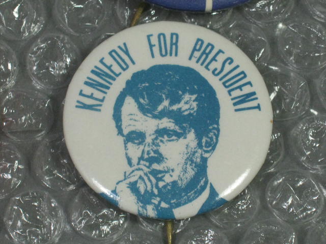12 Vtg 1968 Robert Bobby Kennedy RFK Campaign Pin Pinback Button Lot Flasher+ NR 9