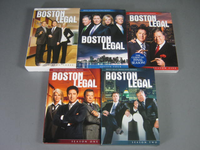 5 Boston Legal DVD Box Sets Seasons 1 2 3 4 + 5 Spader Shatner Bergen Kelley NR! 2