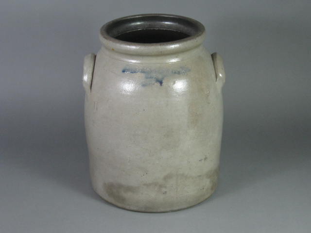 Antique Bangor Maine #2 Stoneware Salt Glaze Glazed Crock Jug Cobalt Blue NR!