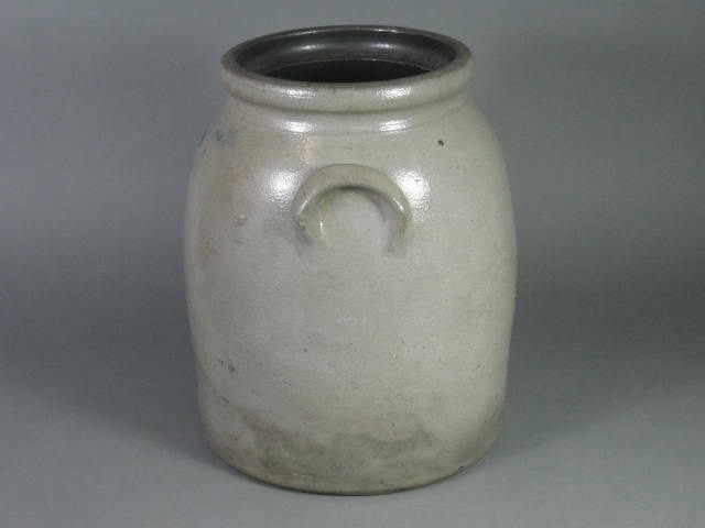 Antique Bangor Maine #2 Stoneware Salt Glaze Glazed Crock Jug Cobalt Blue NR! 3